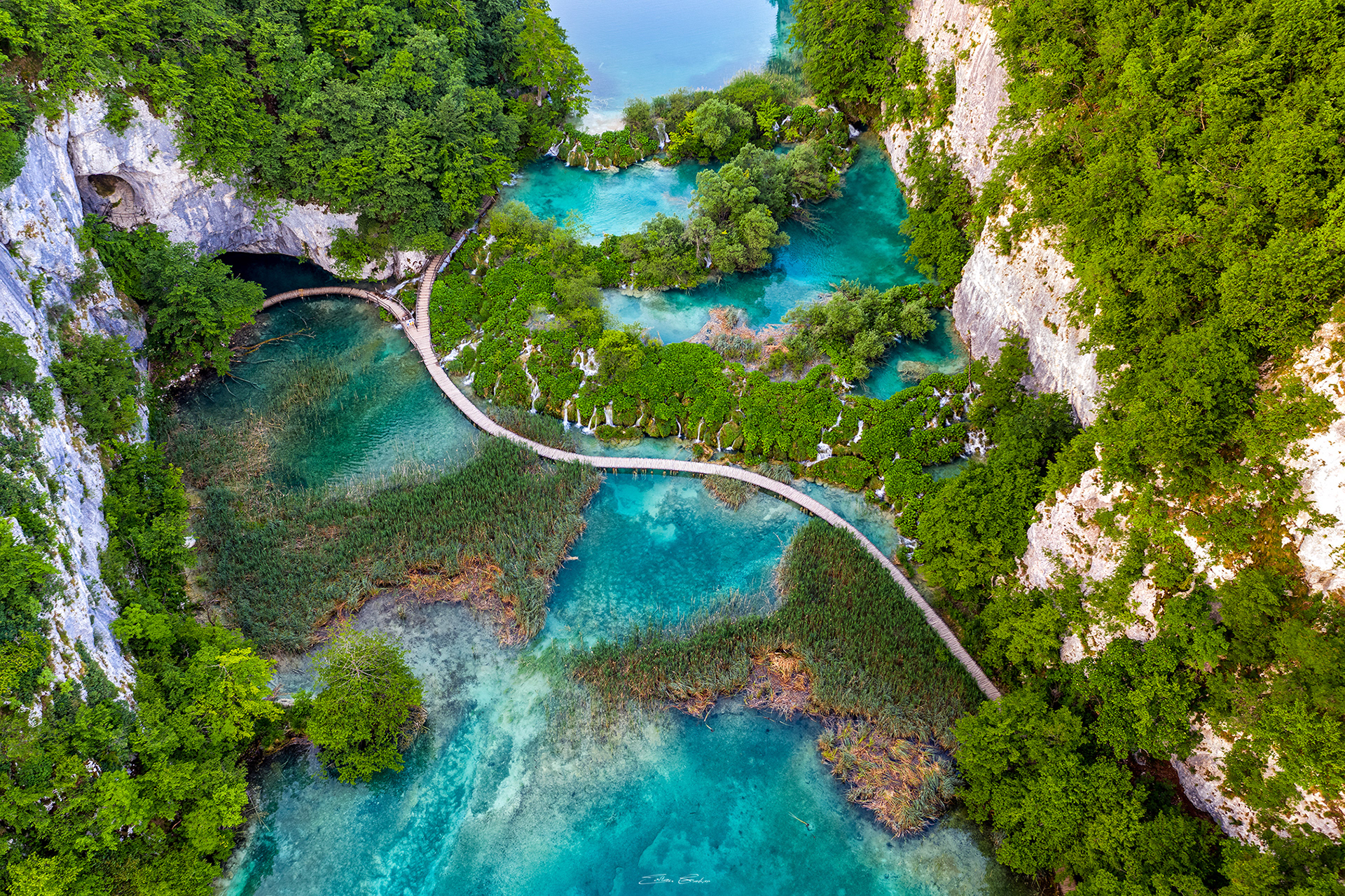 Plitvice Lakes from above