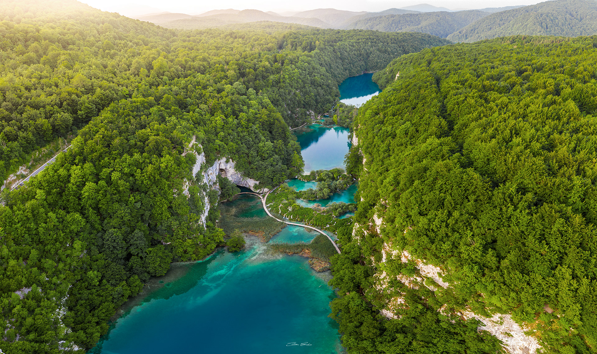 Plitvice Lakes from above