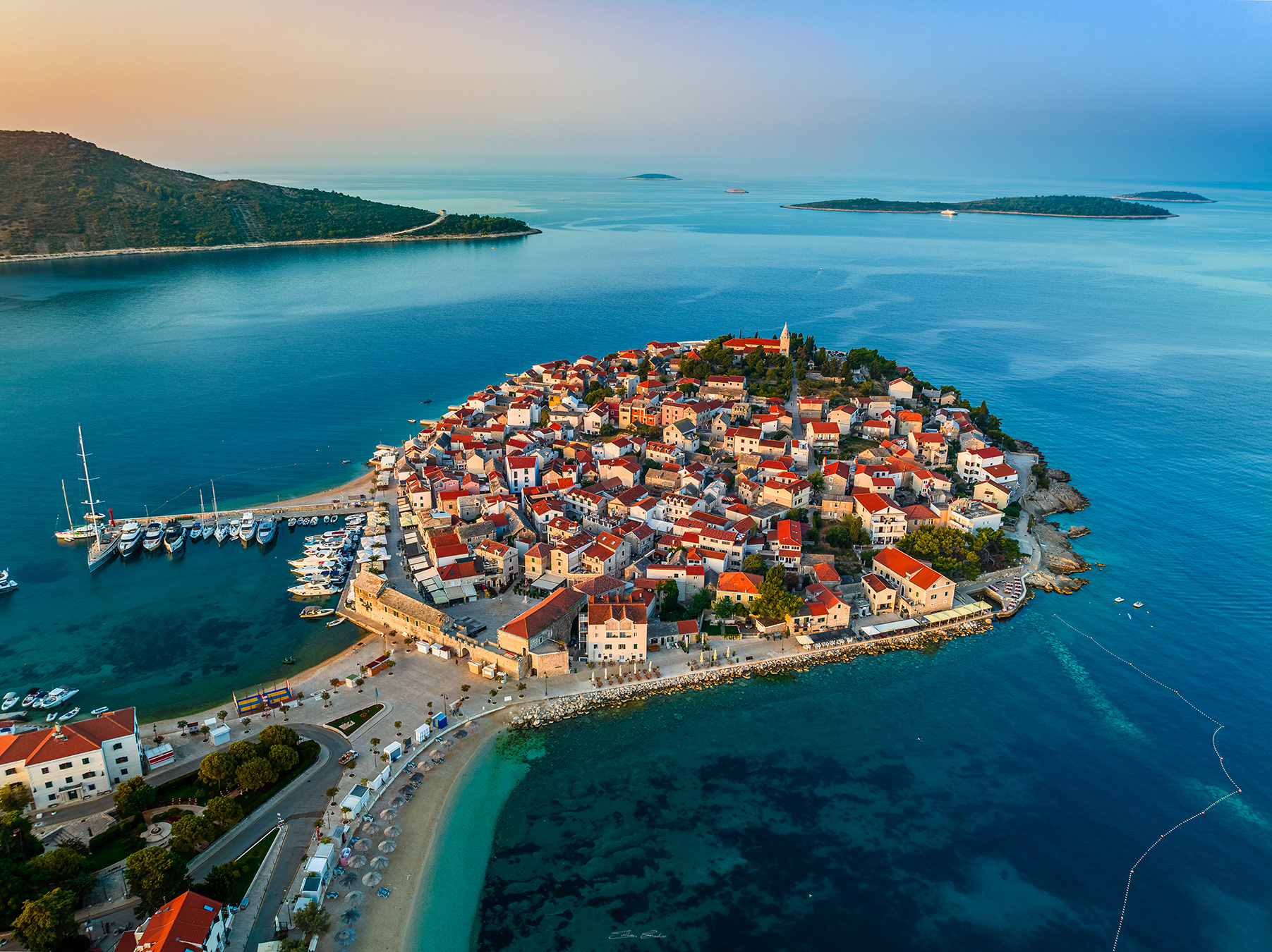 Aerial view of Primošten - Croatia