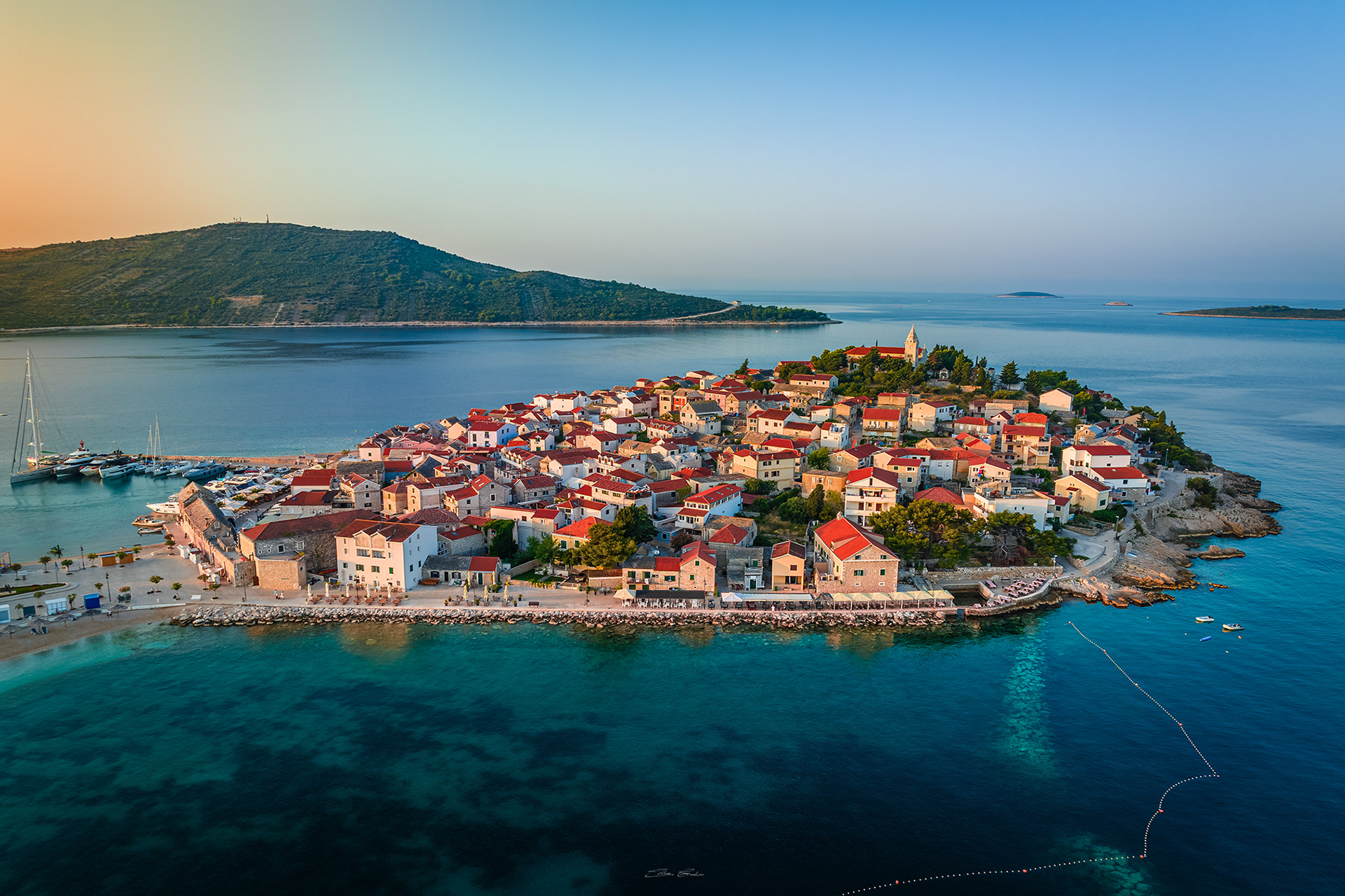 Aerial view of Primošten - Croatia