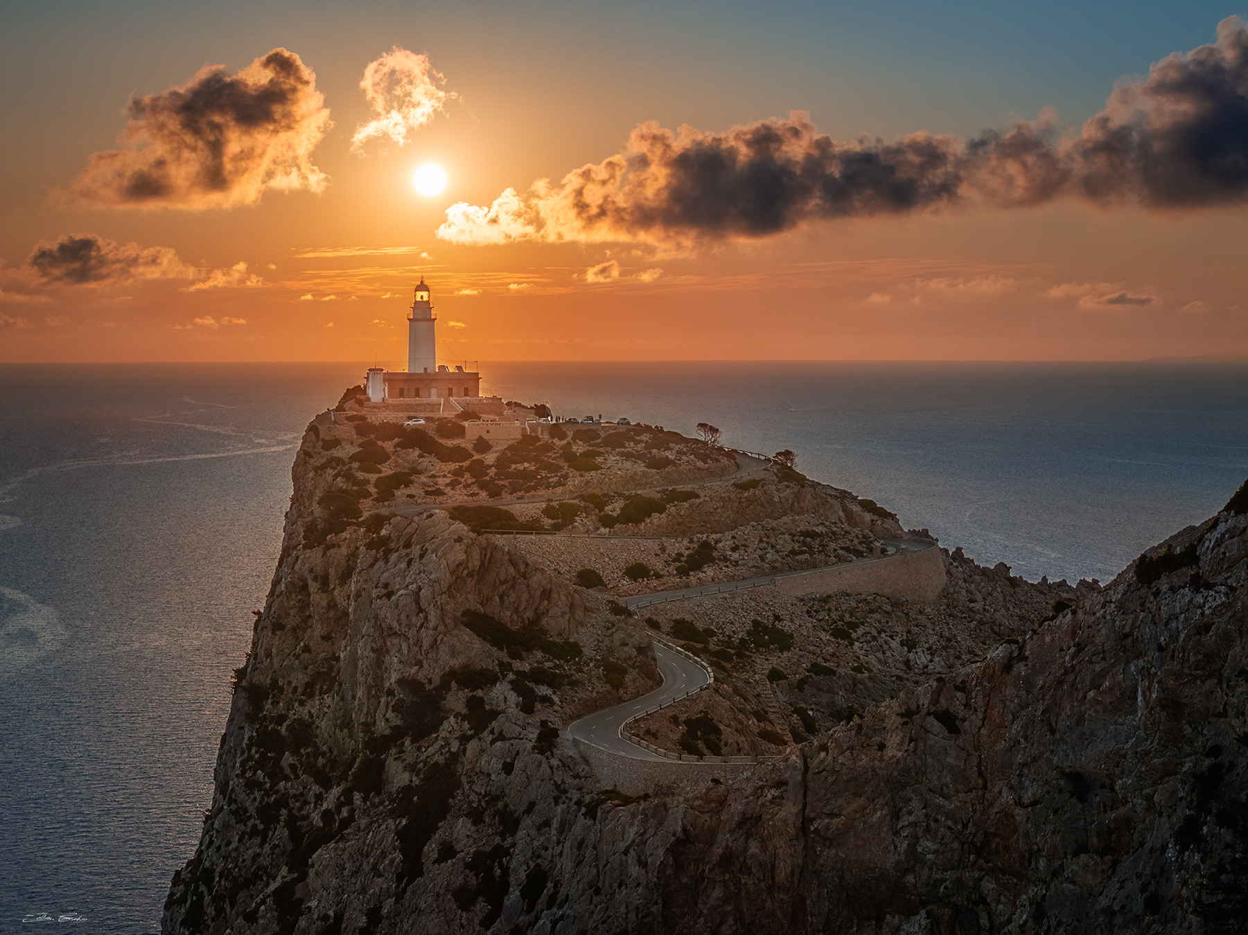 Aerial view of Cap de Formentor lighthouse