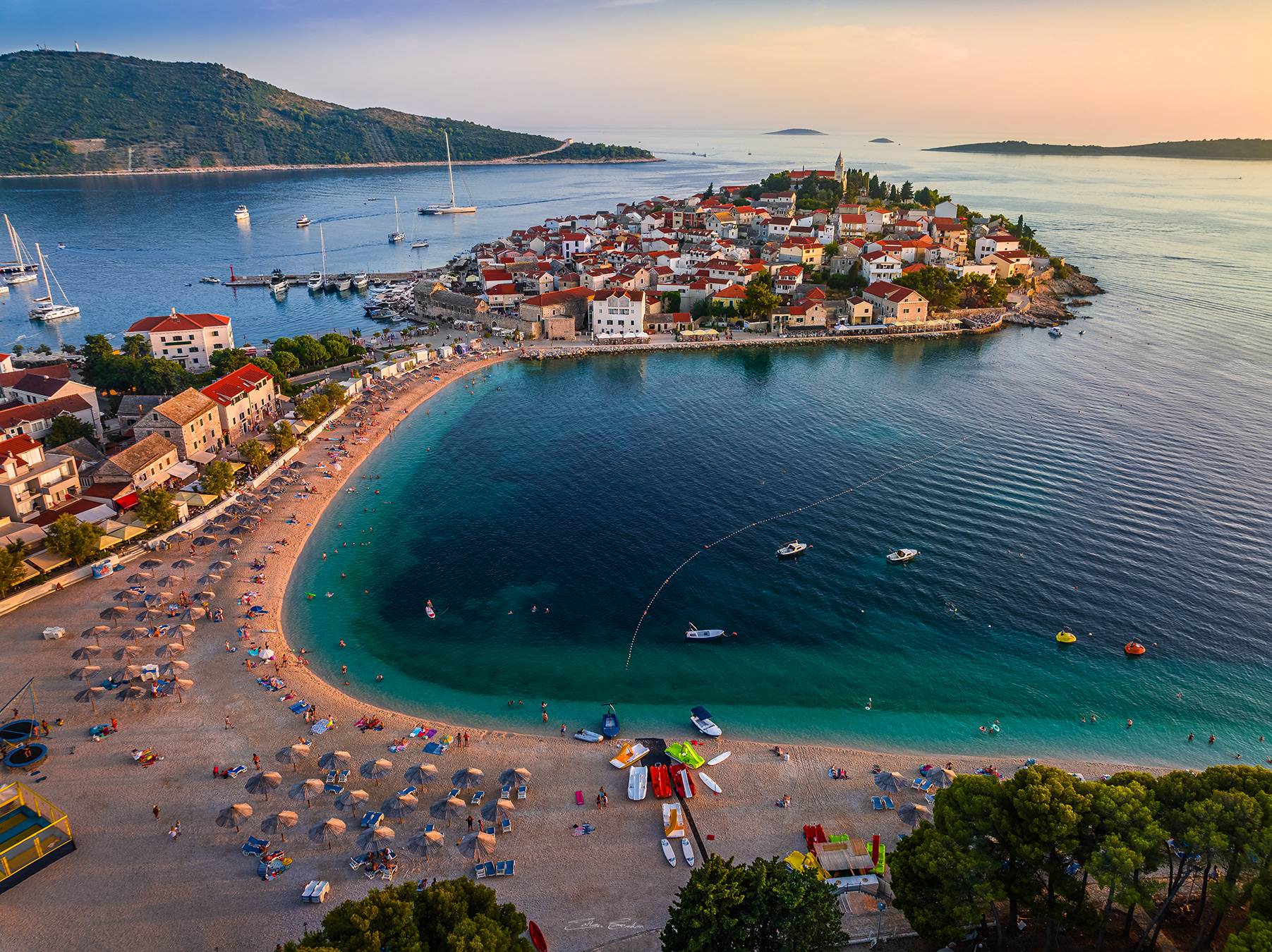 Aerial view of Primošten - Croatia