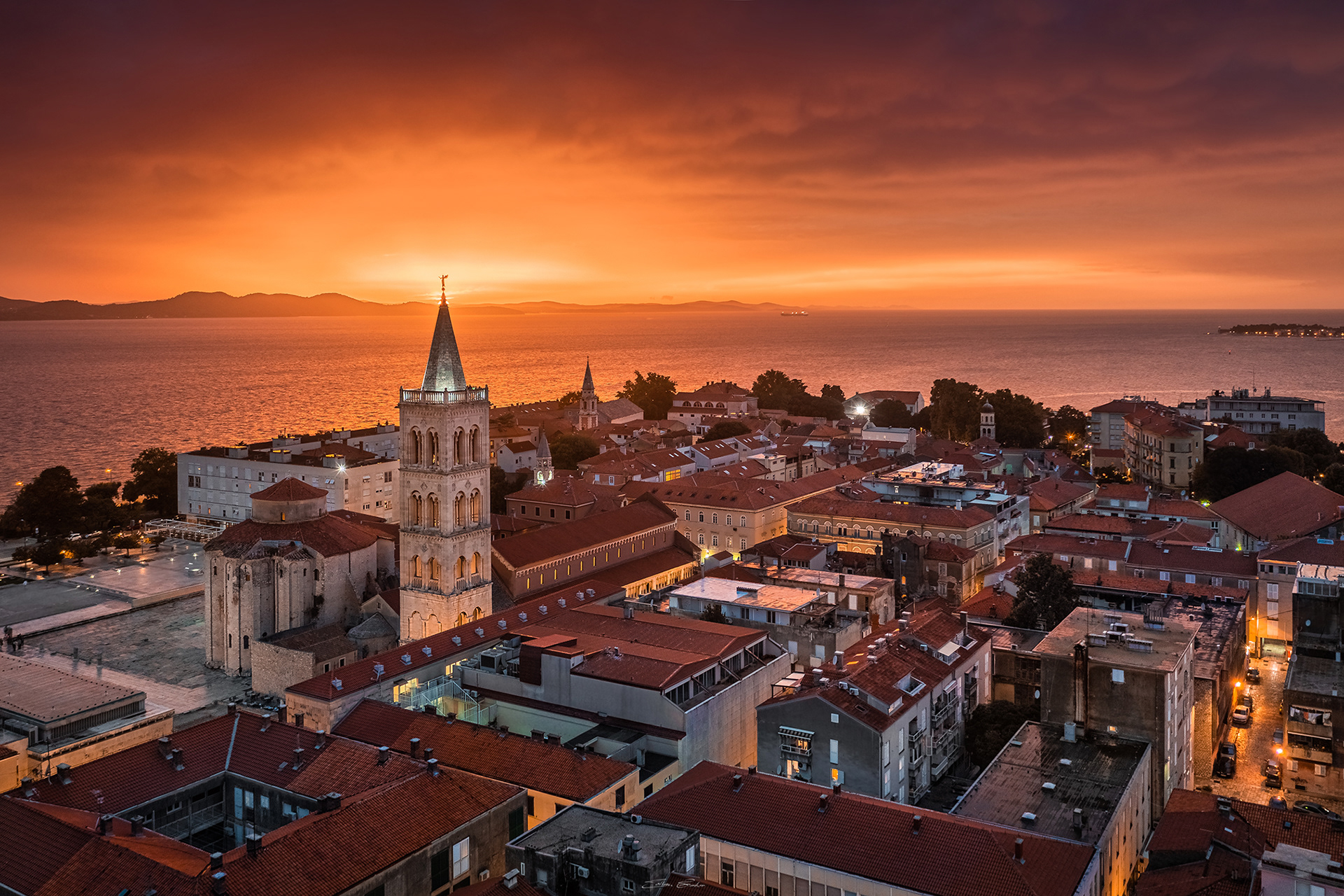 Zadar with a golden sunset - Croatia