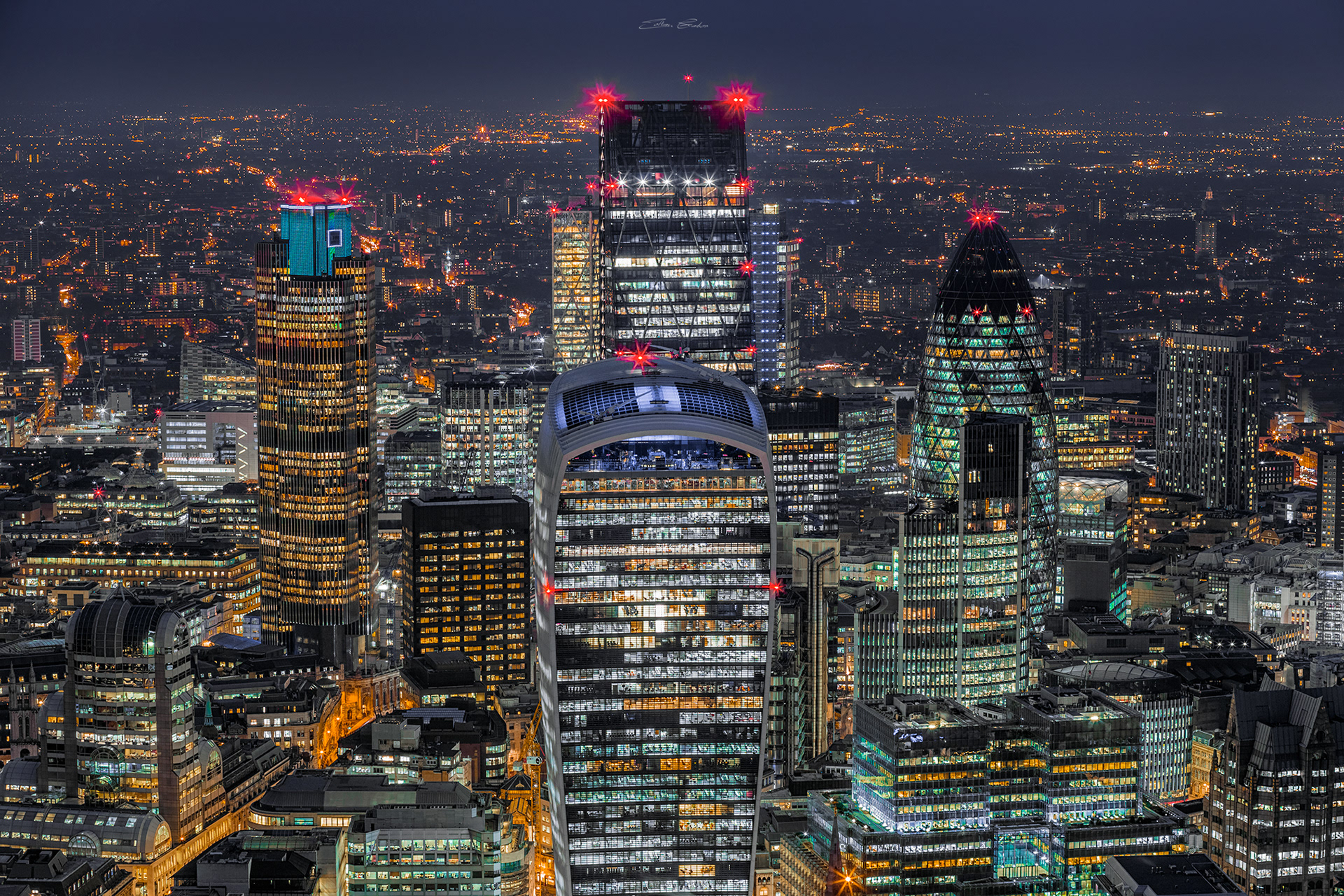 Bank - Sky Garden, The Gherkin and the Business District of London