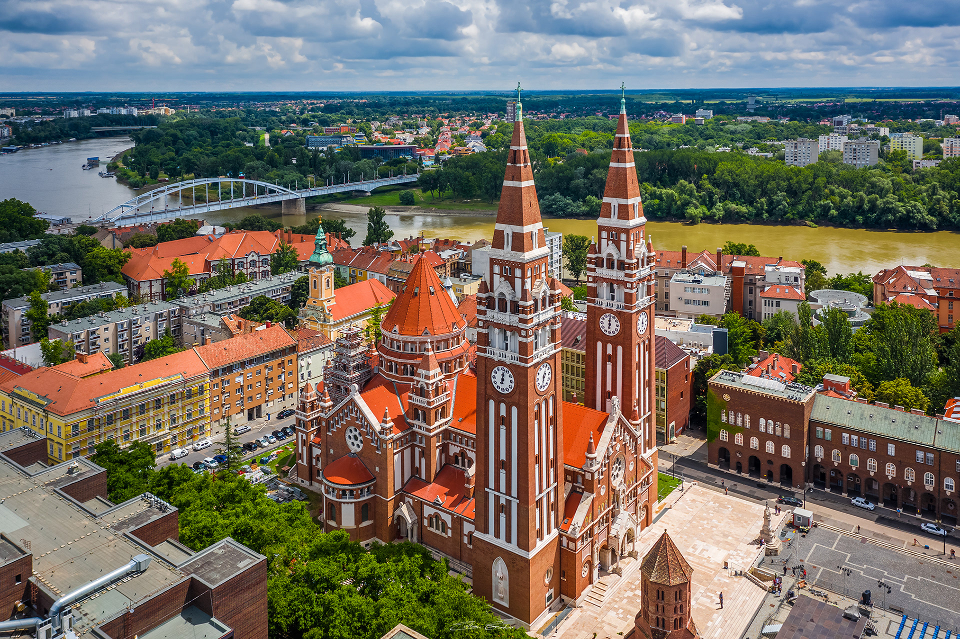 Aerial view of Szeged Cathedral / Szegedi dóm