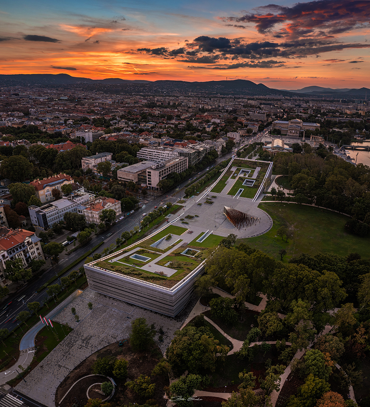 Museum of Ethnography from above - Budapest