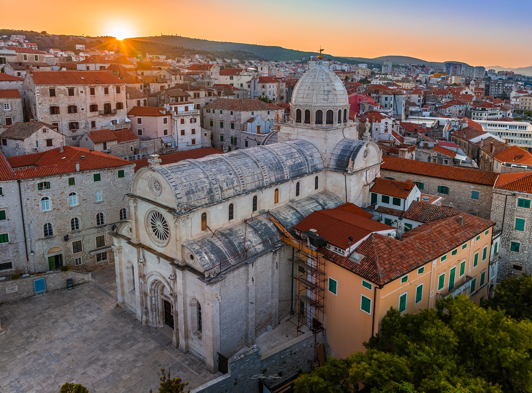 Aerial view of Šibenik - Croatia