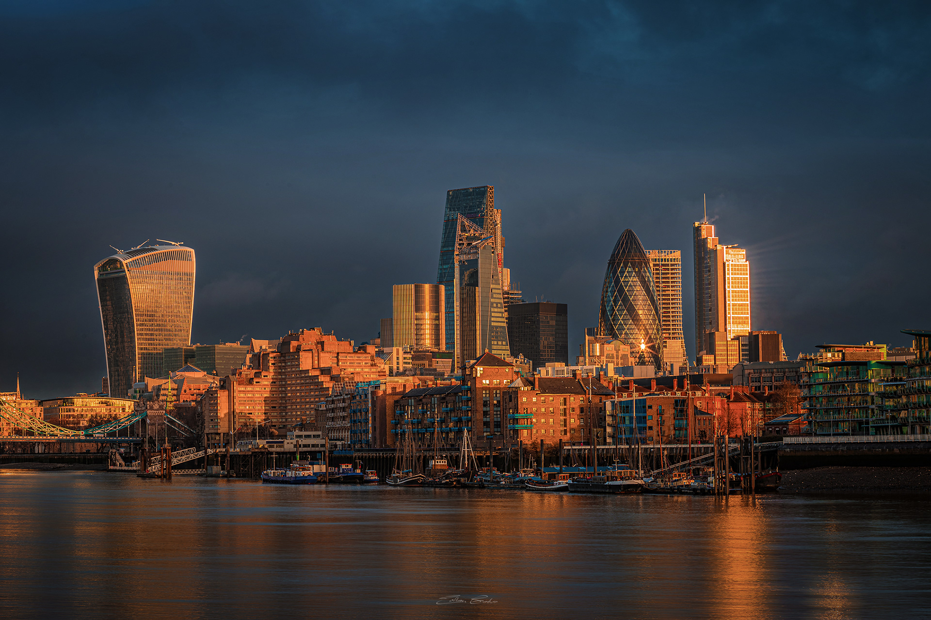 Riverbank at golden hour
