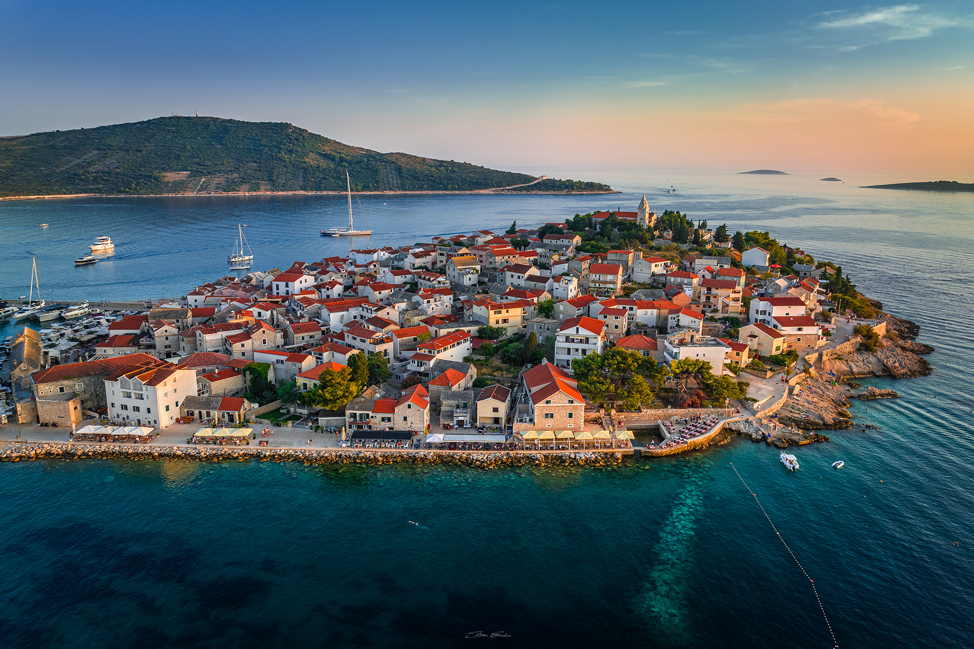 Aerial view of Primošten - Croatia