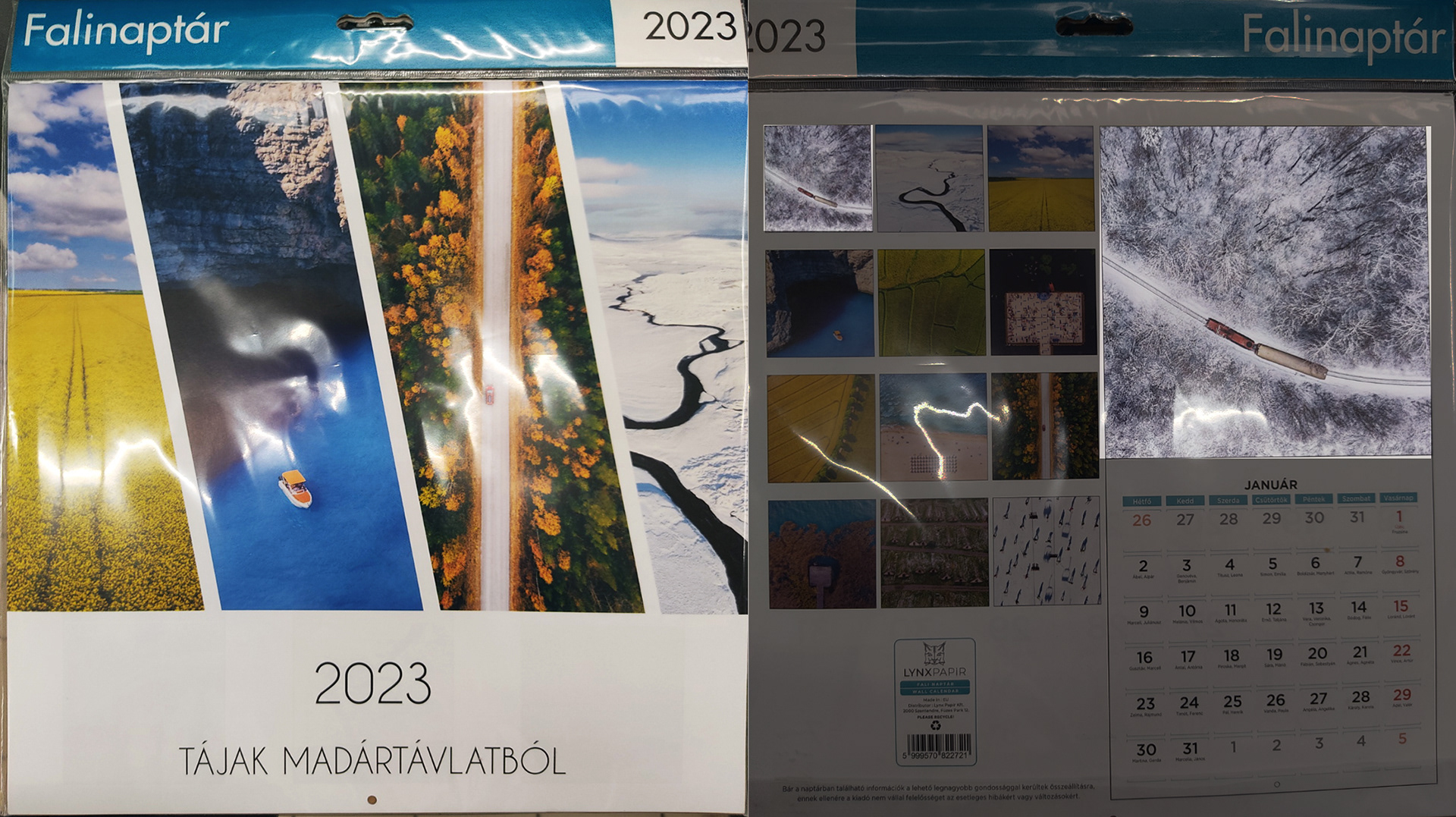 My dronephoto about the Huvosvolgy Children's Railway in the 2023 Calendar "Tájak Madártávlatból"