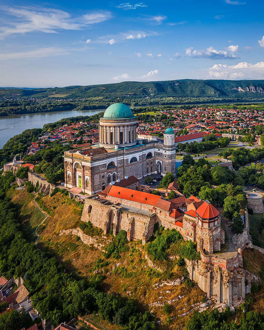 Aerial view of the Basilica of Esztergom