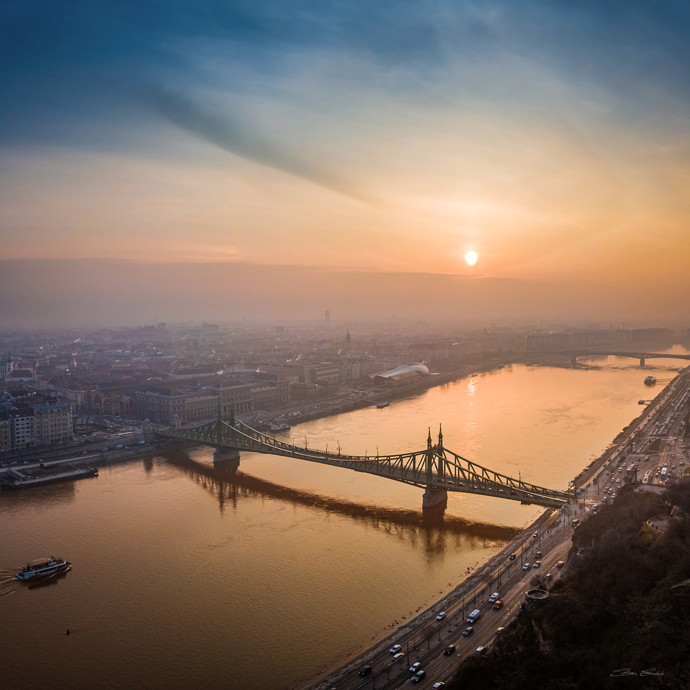 Liberty Bridge at sunrise