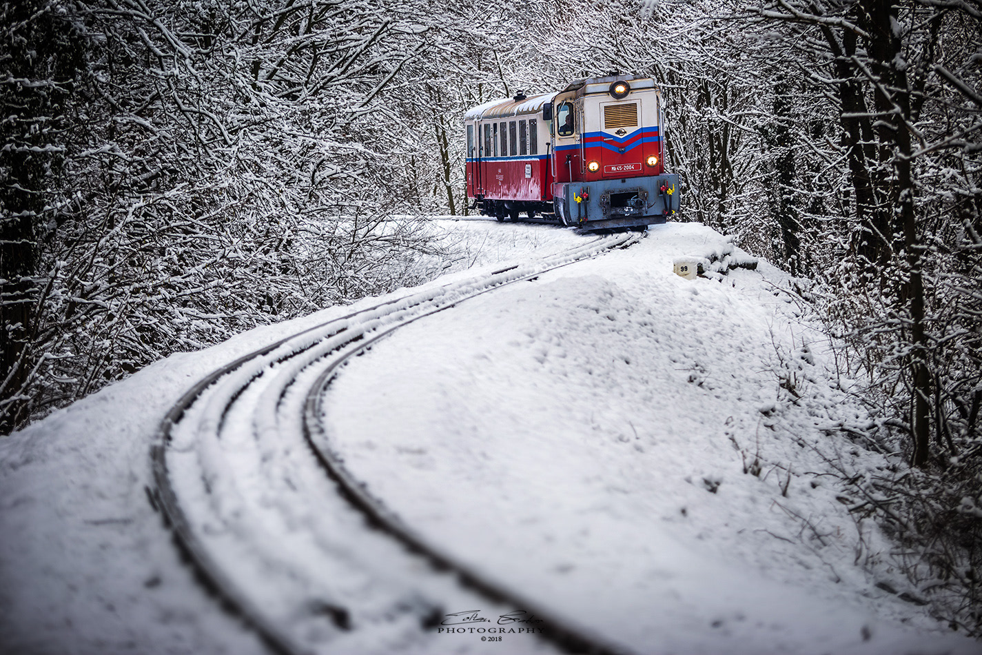 Children's Railroad in the Buda Hills of Budapest, Hungary