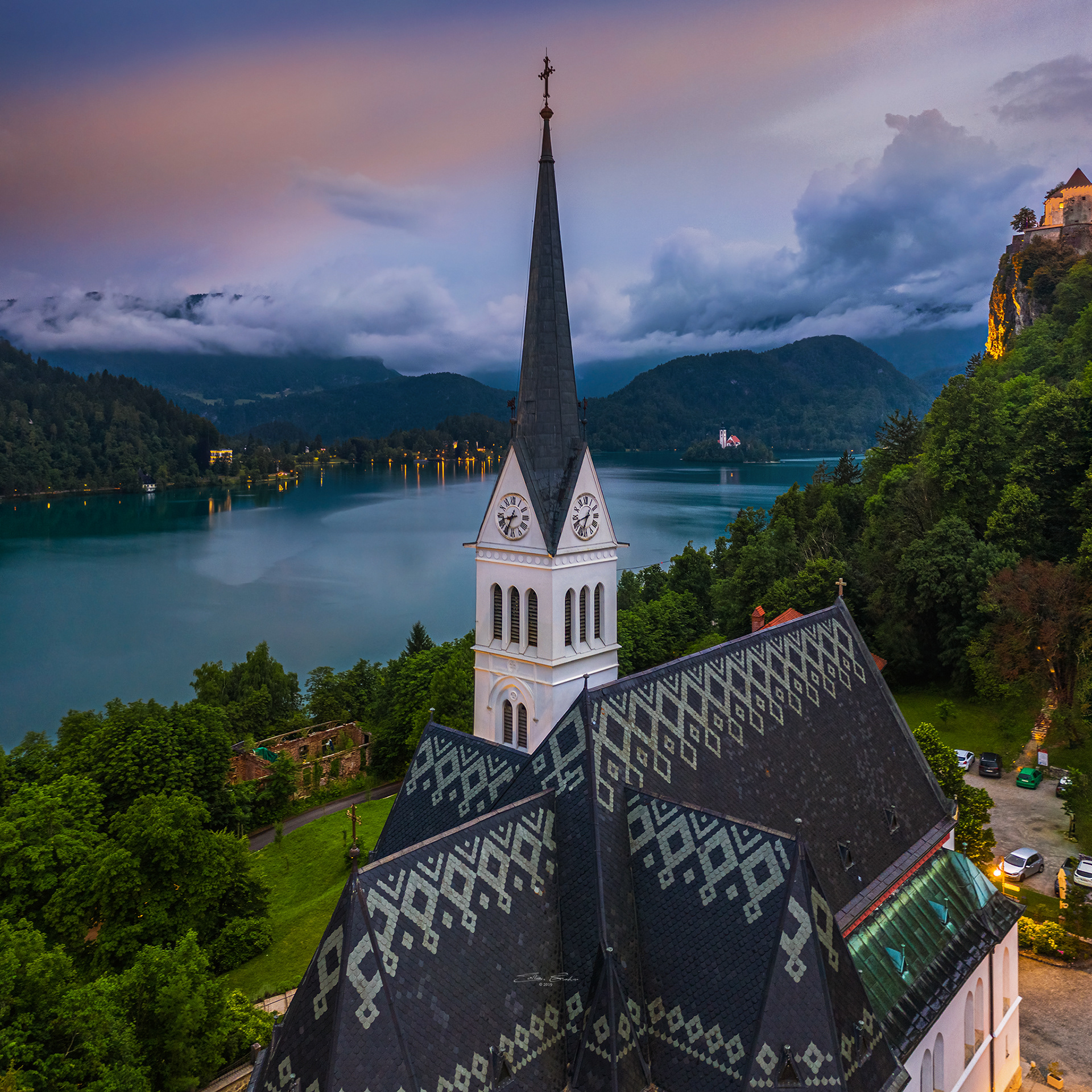 St. Martina Parish Church by Lake Bled