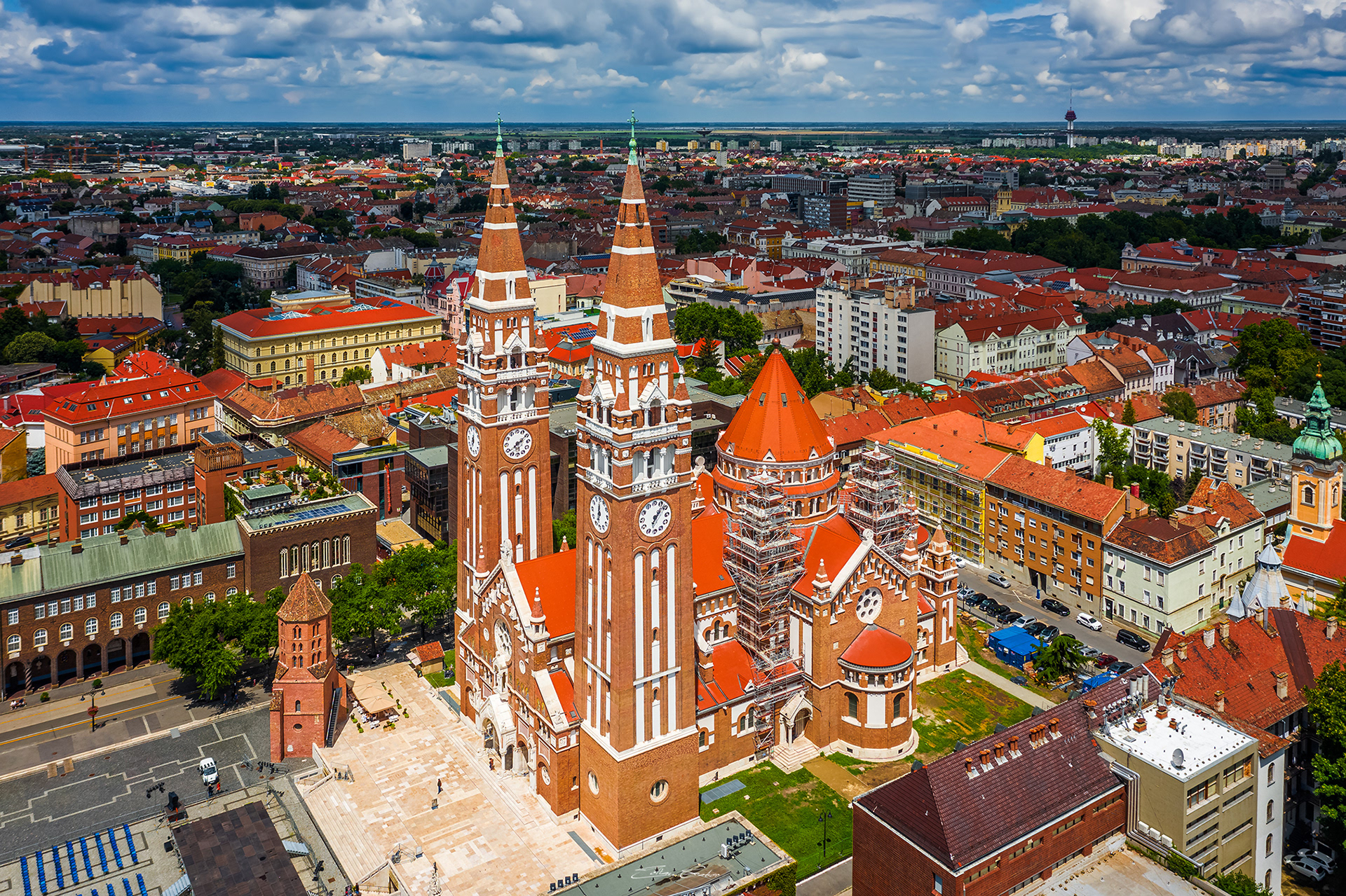 Aerial view of Szeged Cathedral / Szegedi dóm
