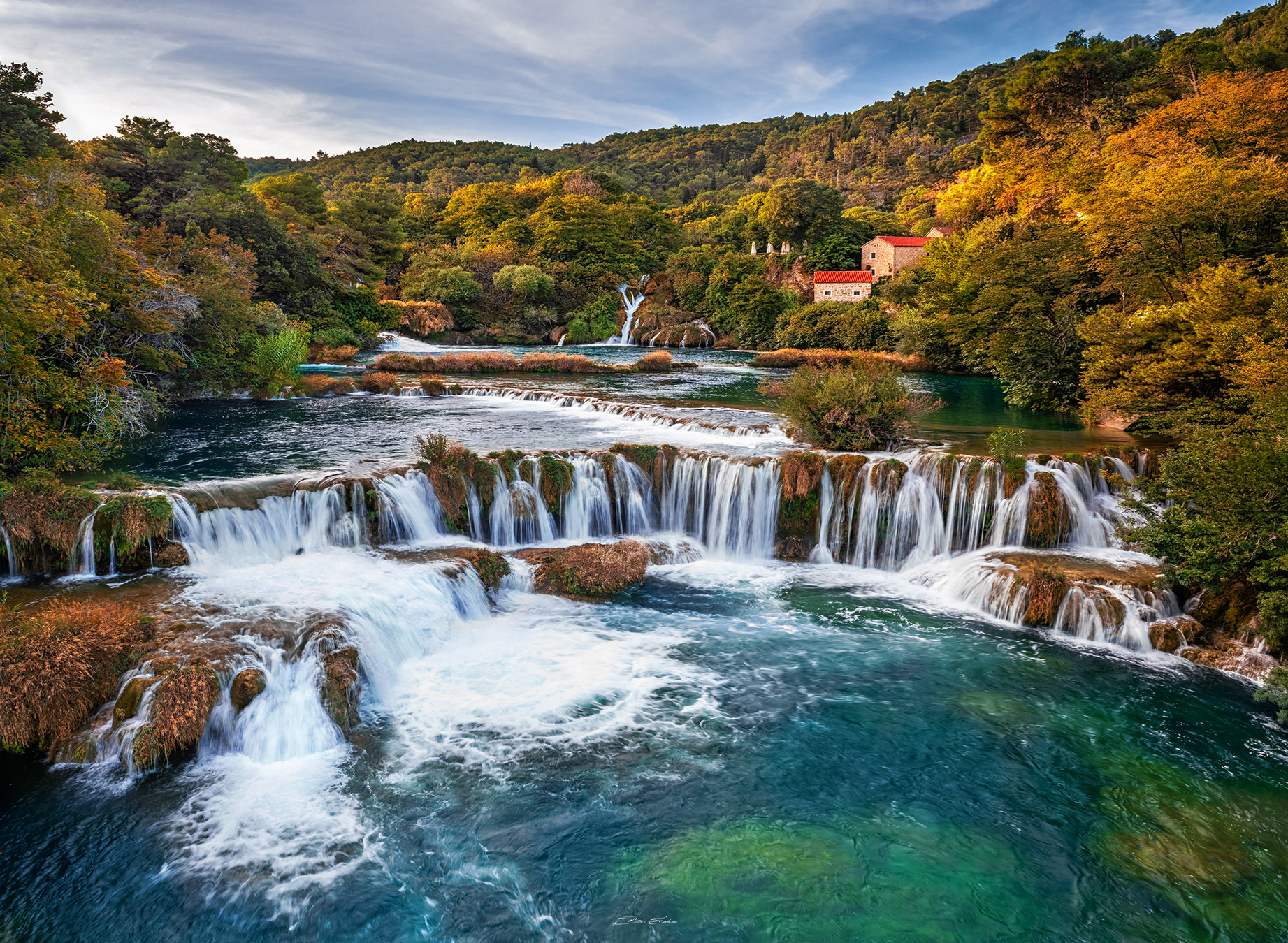 Krka Waterfalls at autumn