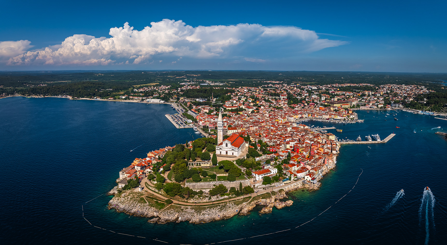 Aerial view of Rovinj, Croatia