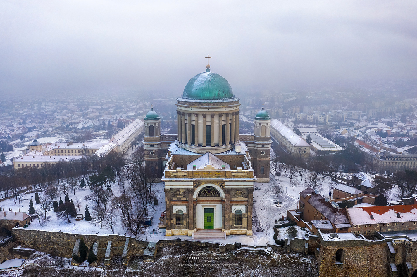 Aerial view of the Basilica of Esztergom