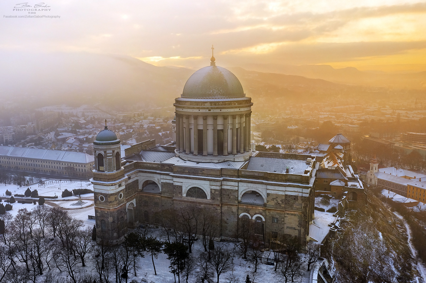 Aerial view of the Basilica of Esztergom