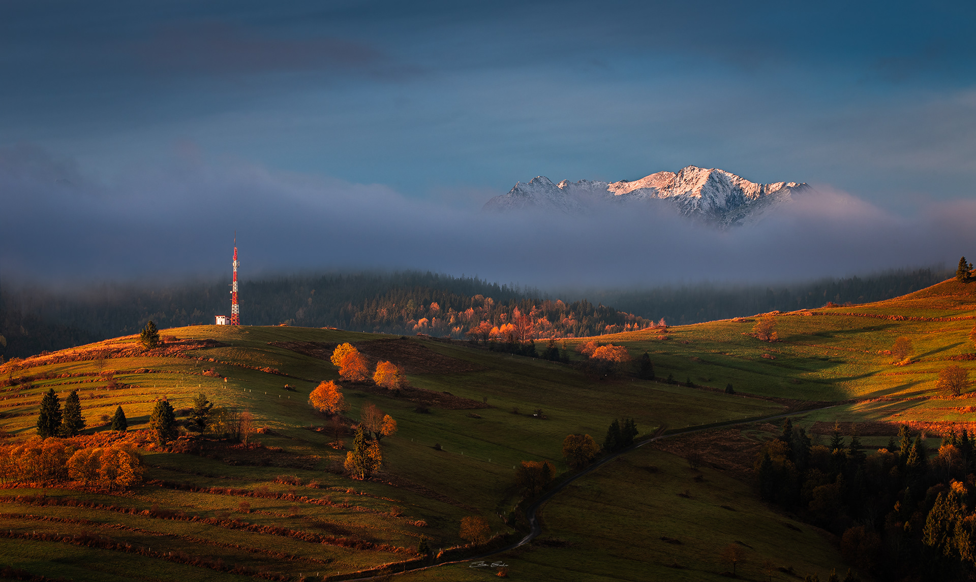 Aerial view of the High Tatras mountains