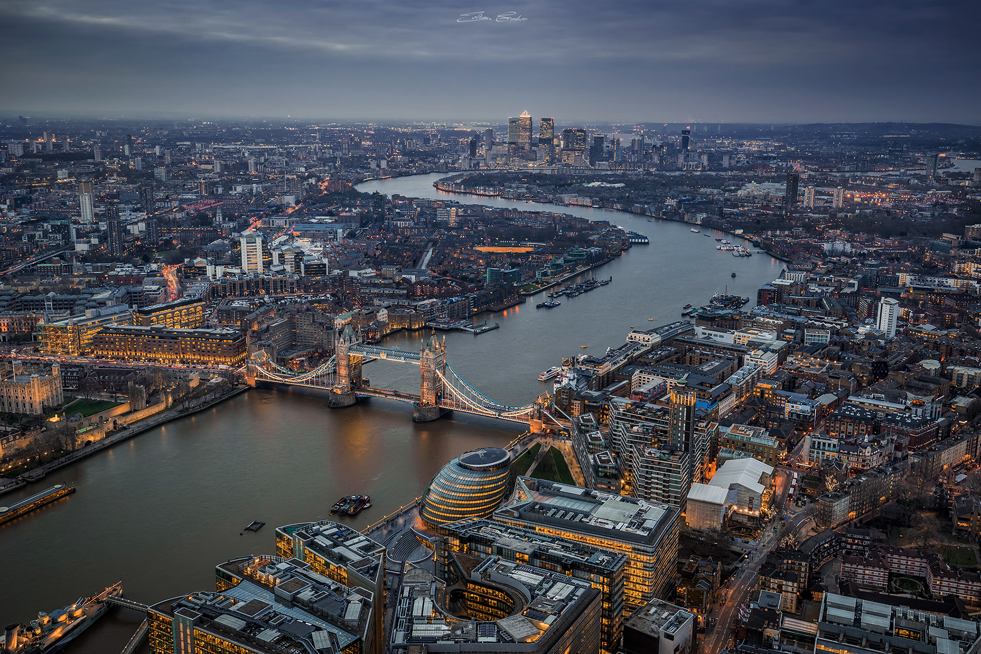 Tower Bridge and Skyline of London