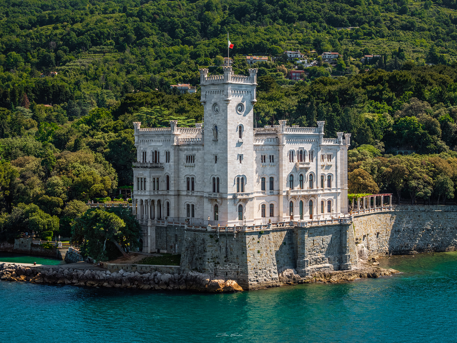 Miramare Castle from above - Trieste, Italy