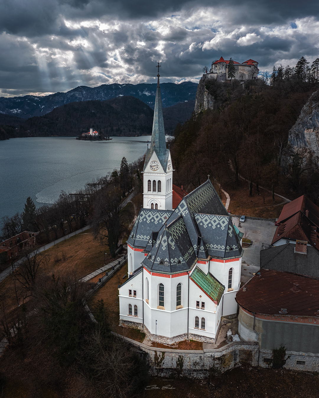St. Martina Parish Church by Lake Bled