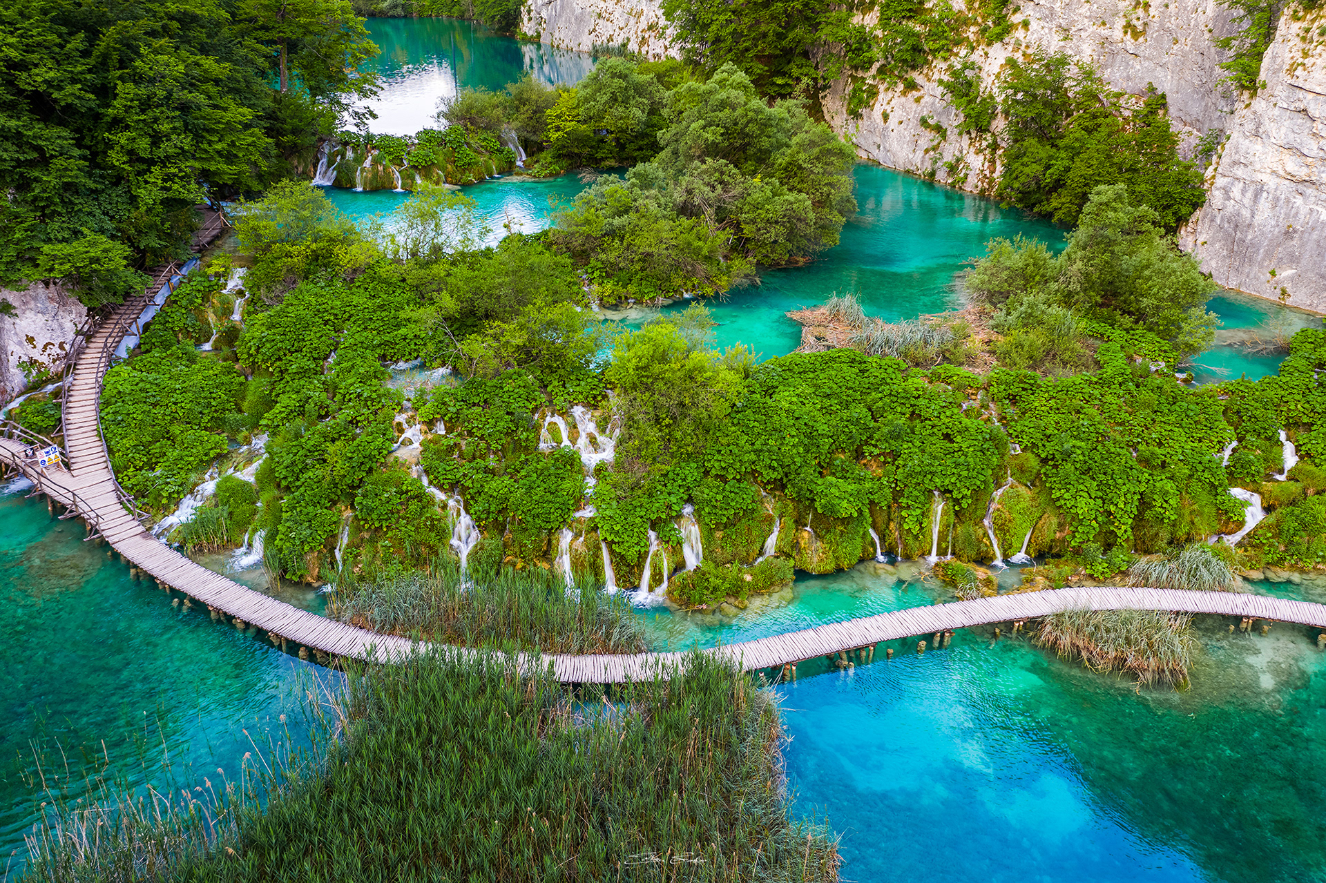 Plitvice Lakes from above