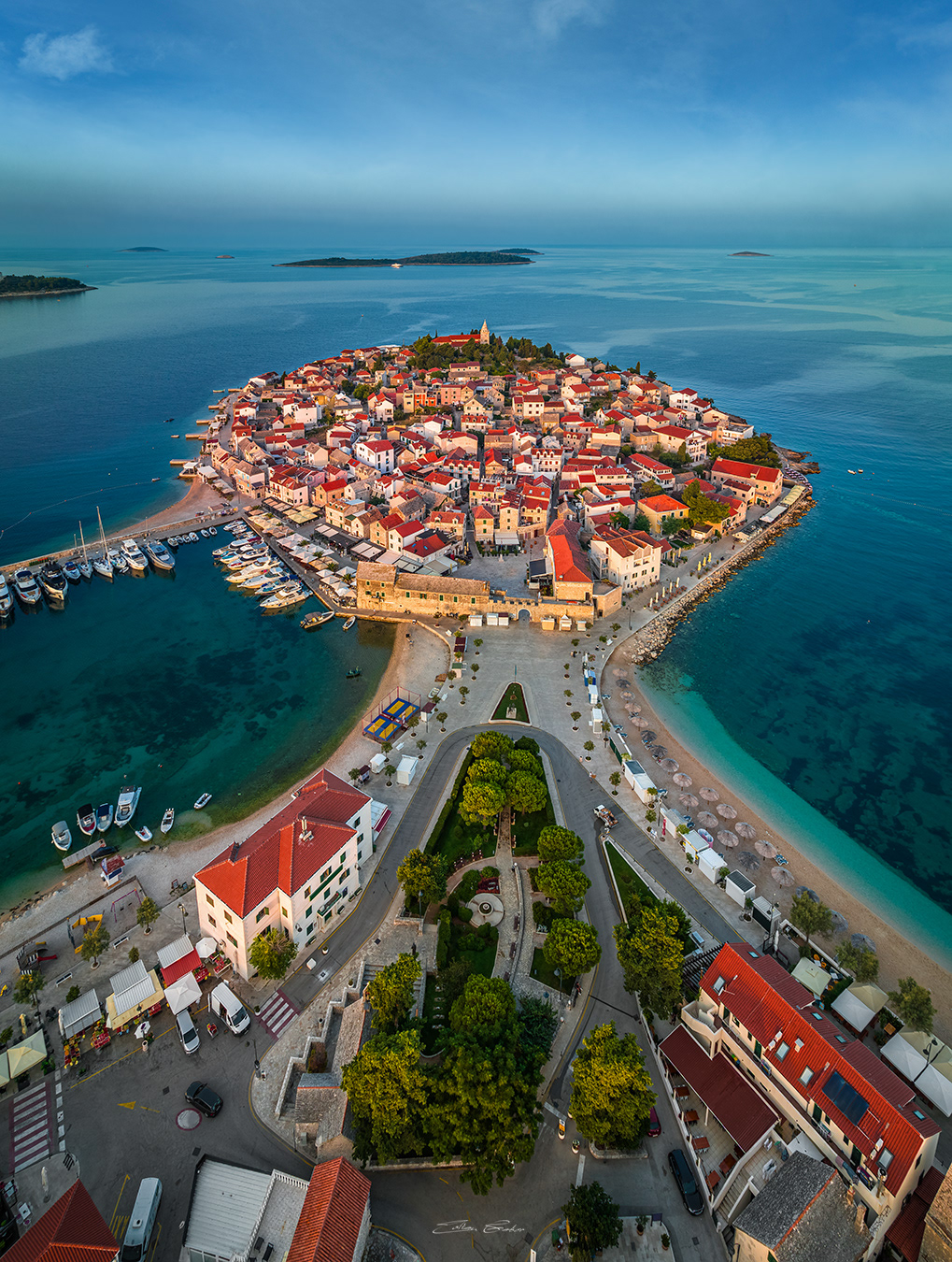 Aerial view of Primošten - Croatia