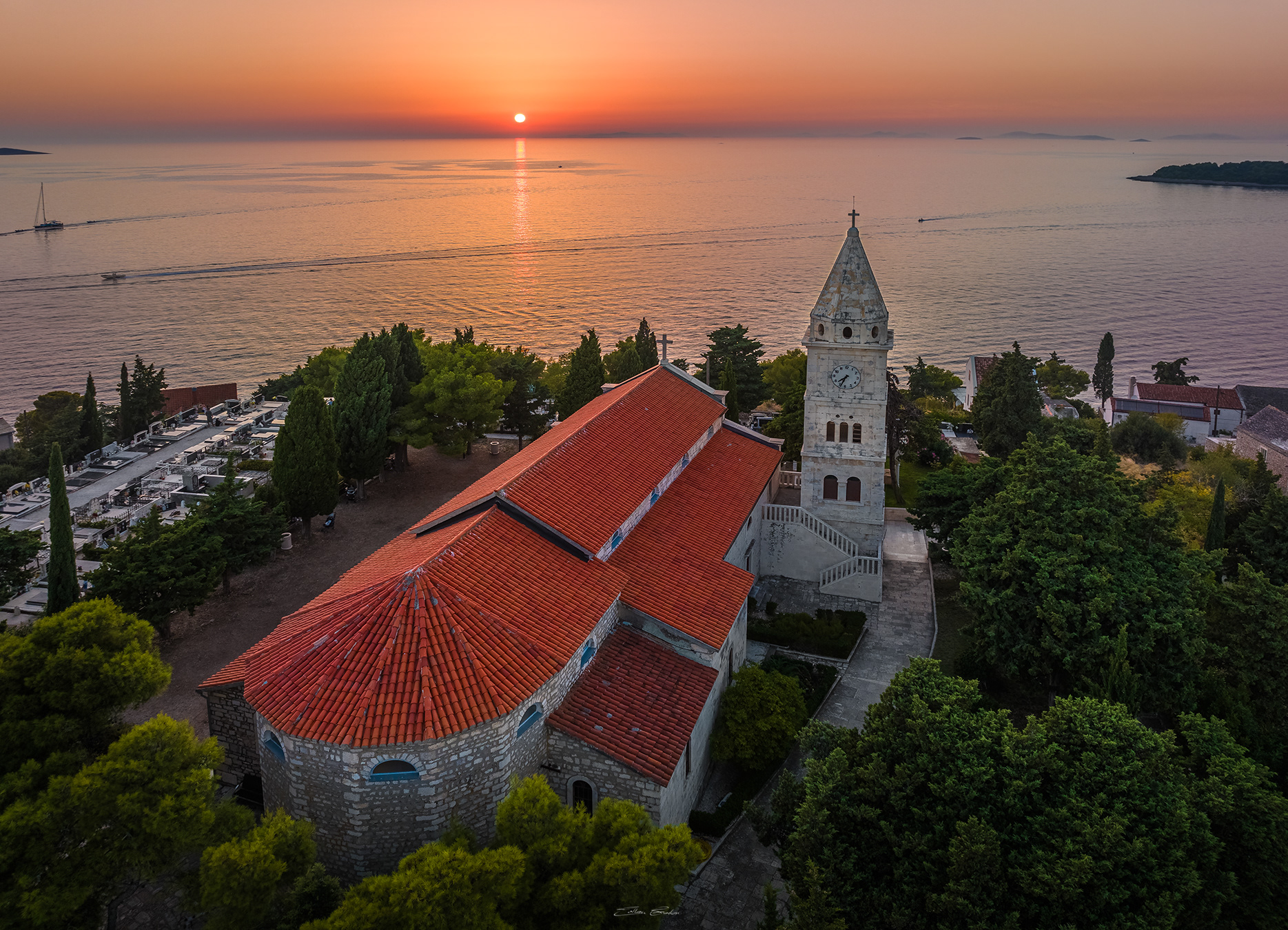 Aerial view of Primošten - Croatia