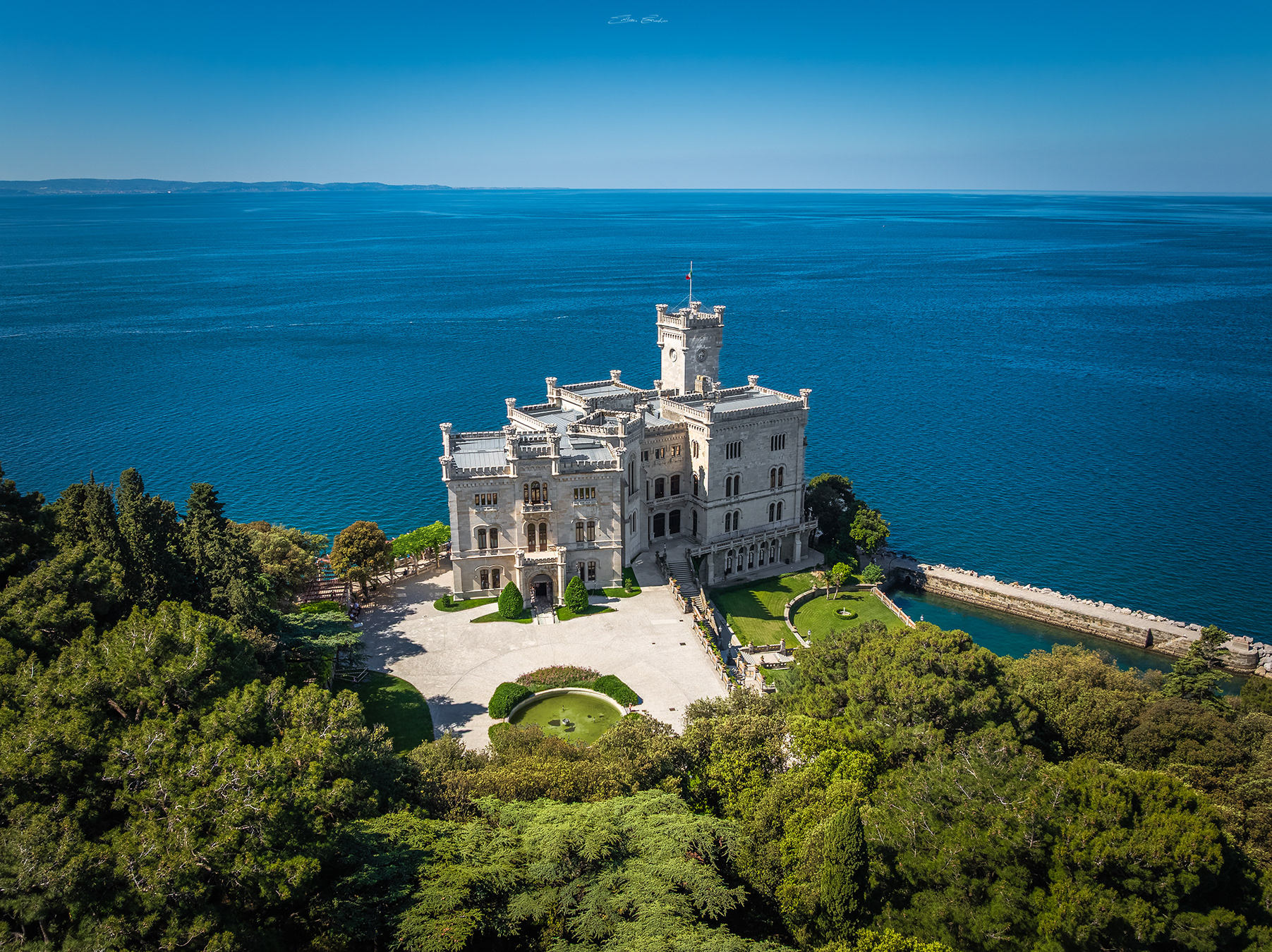 Miramare Castle from above - Trieste, Italy