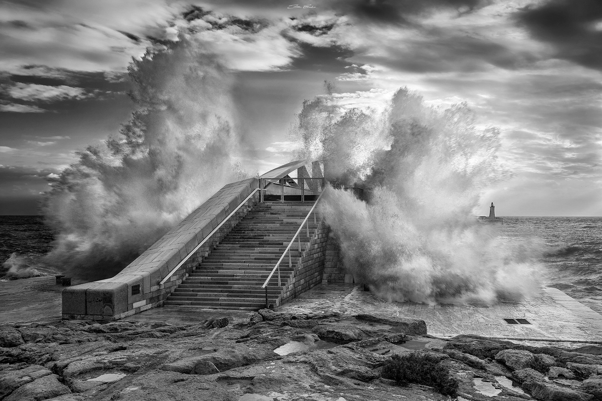 The Explosion at Breakwater - Photo of the Month at National Geographic Magazine 2016