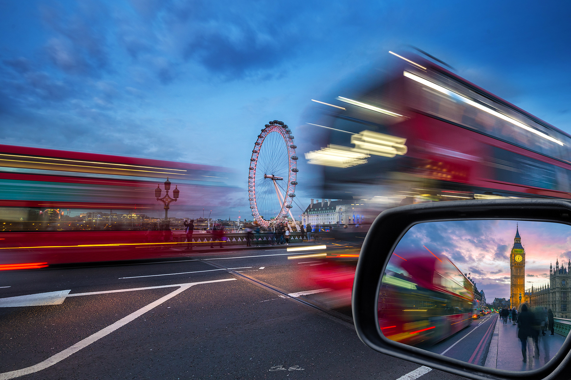 London Eye, Double Decker Buses and the Big Ben
