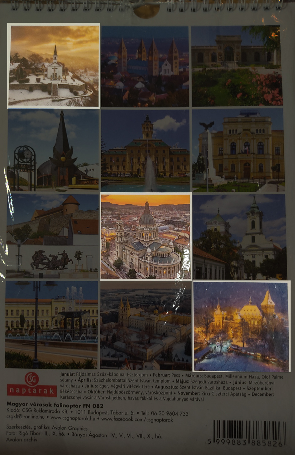 My photos in the 2023 Calendar "Magyar városok"