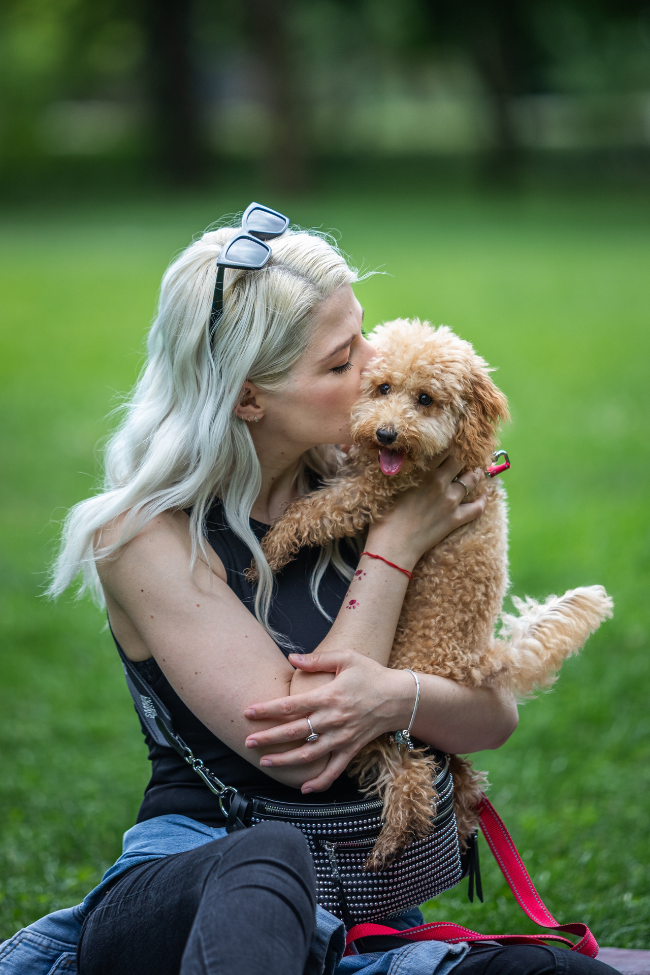 Enikő Muri with her dog - 2025