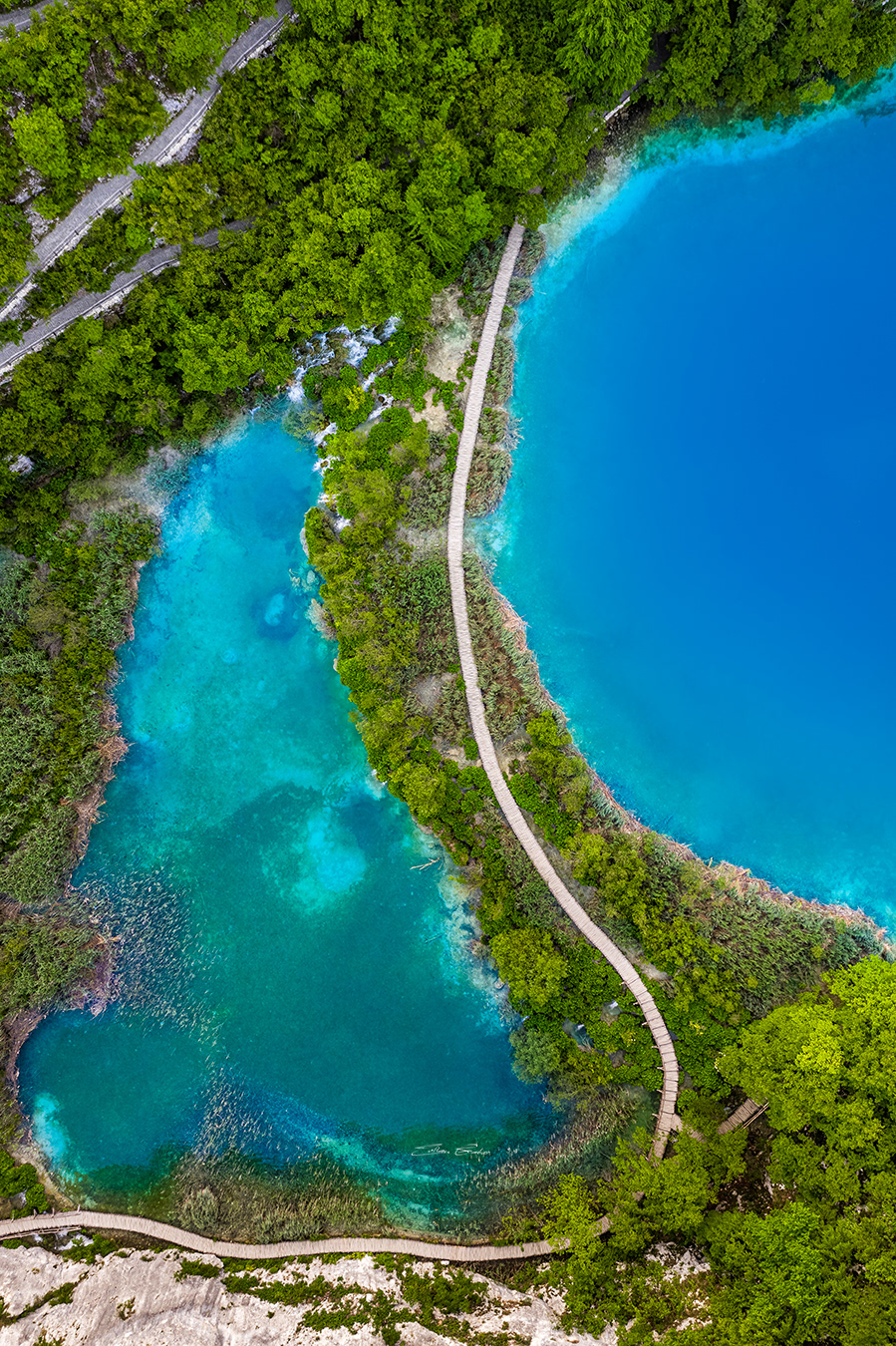 Plitvice Lakes from above