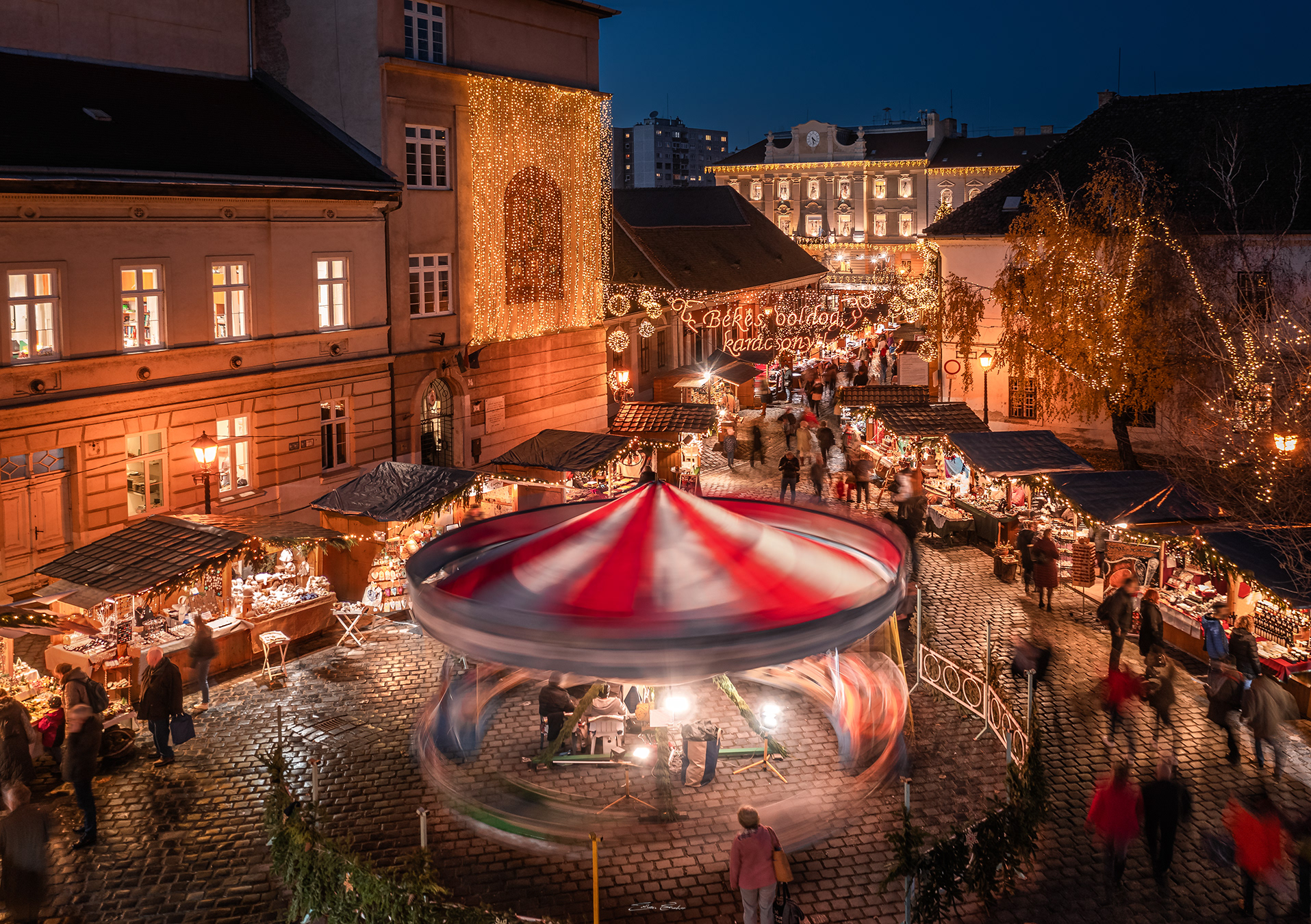 Christmas fair at Szentlélek square - Budapest, Hungary