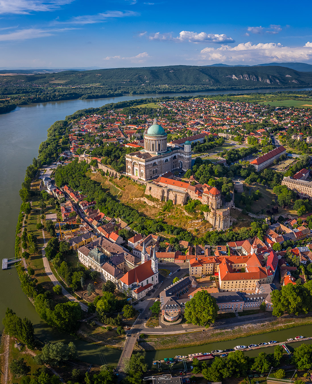 Aerial view of the Basilica of Esztergom