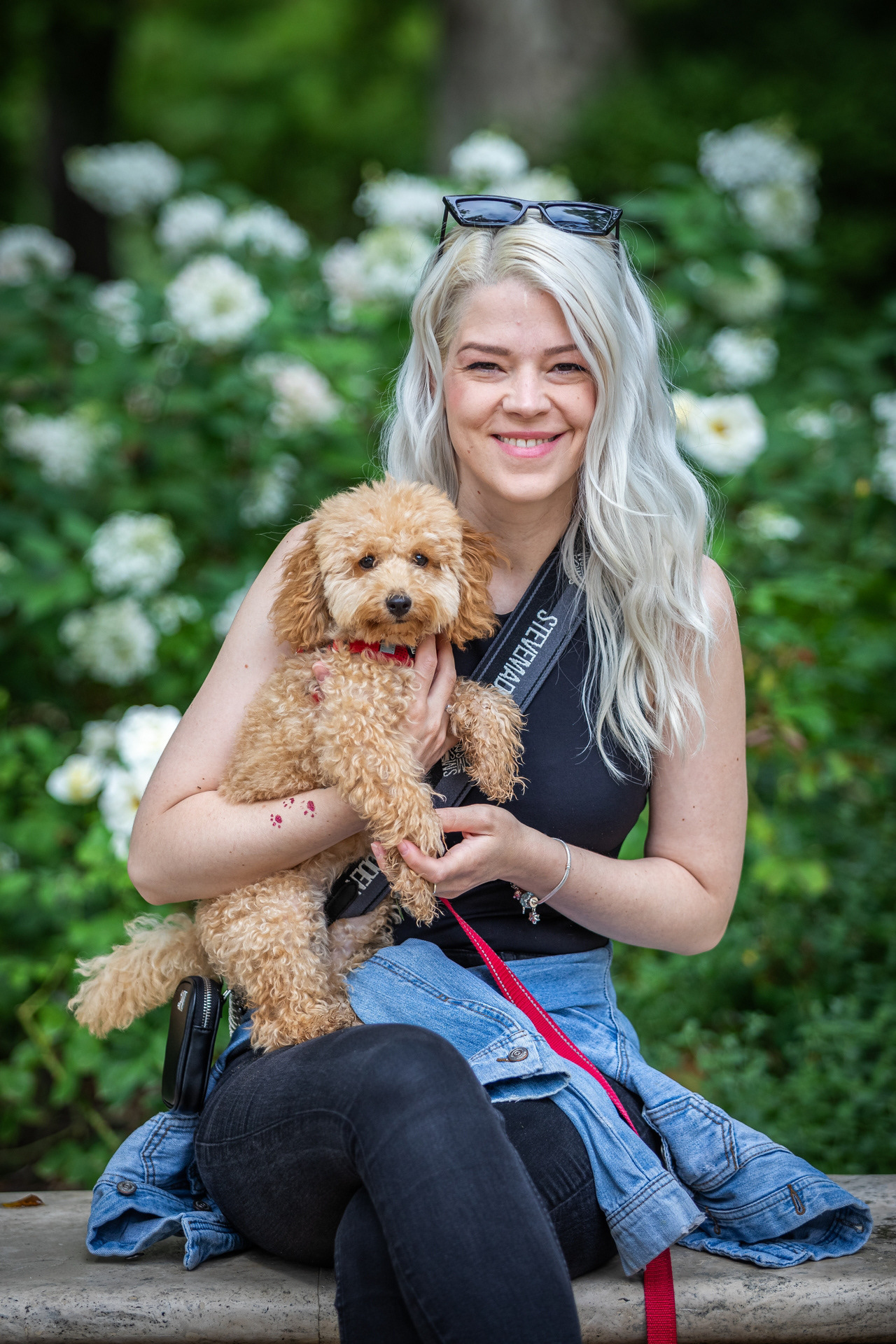 Enikő Muri with her dog - 2025
