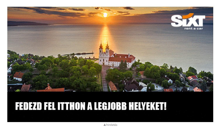 Tihany - SiXT advert