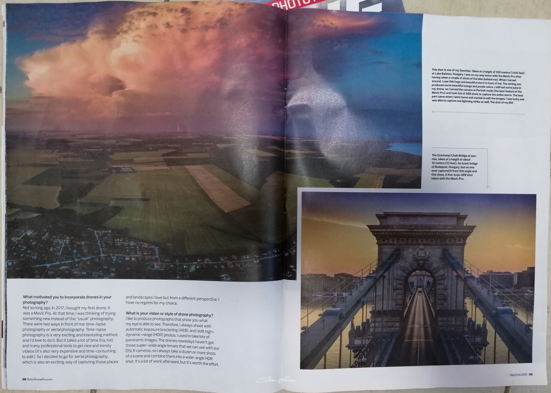 10 page article about my work in Rotor Drone Magazine