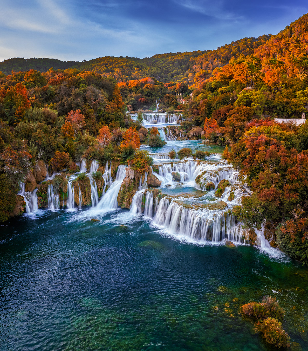 Krka Waterfalls at autumn