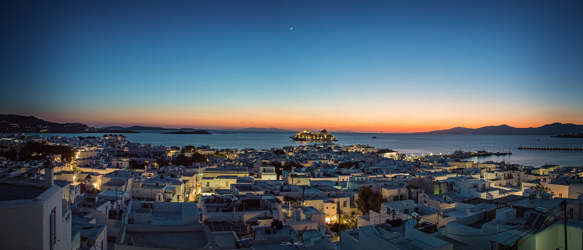 Panoramic view of Mykonos