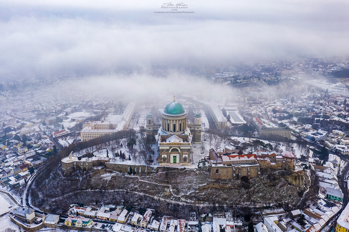 Aerial view of the Basilica of Esztergom