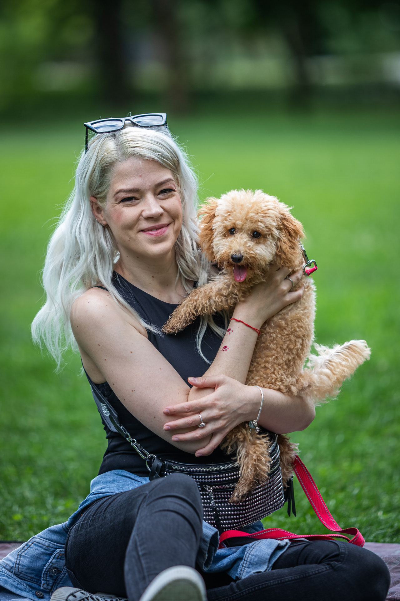Enikő Muri with her dog - 2025