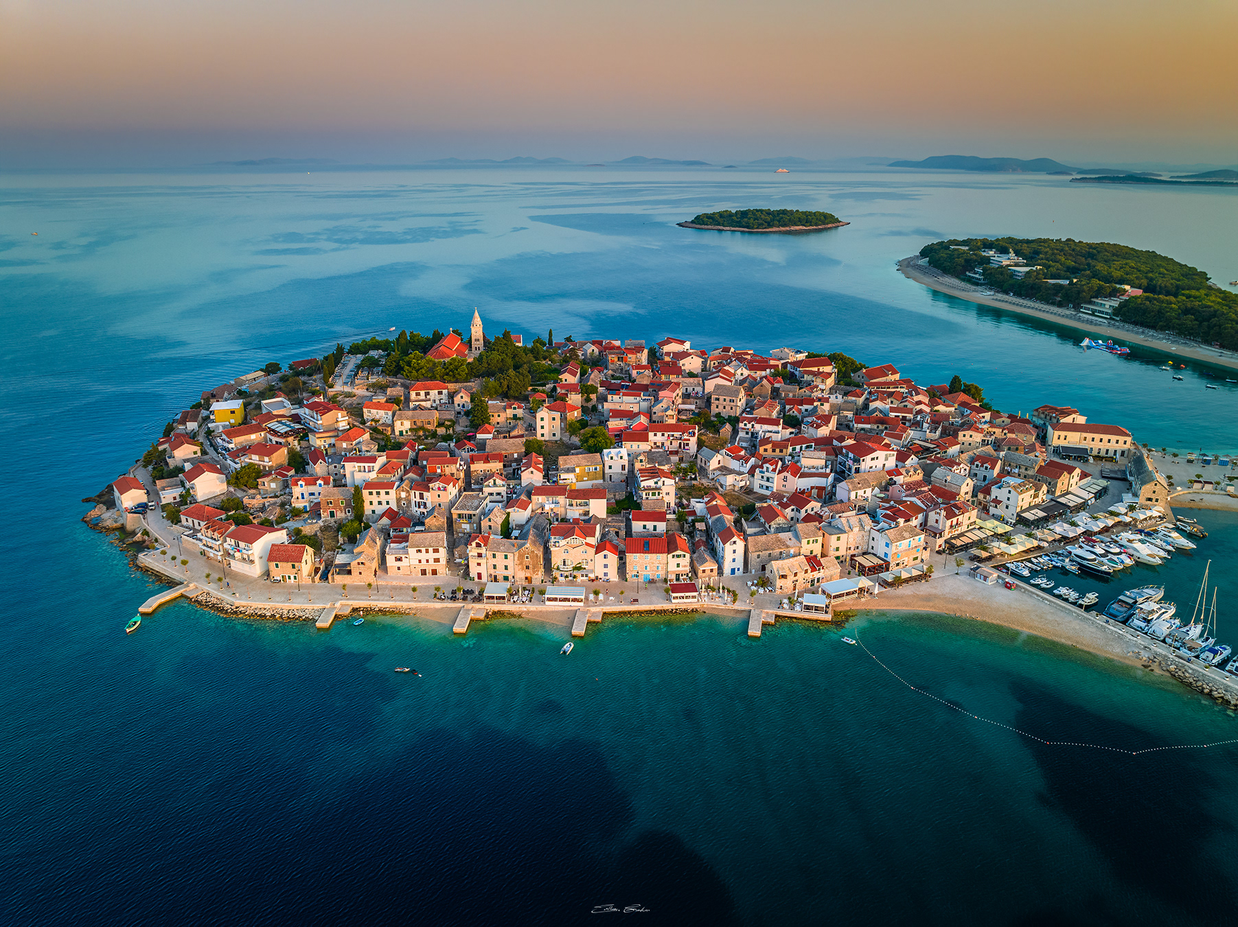 Aerial view of Primošten - Croatia