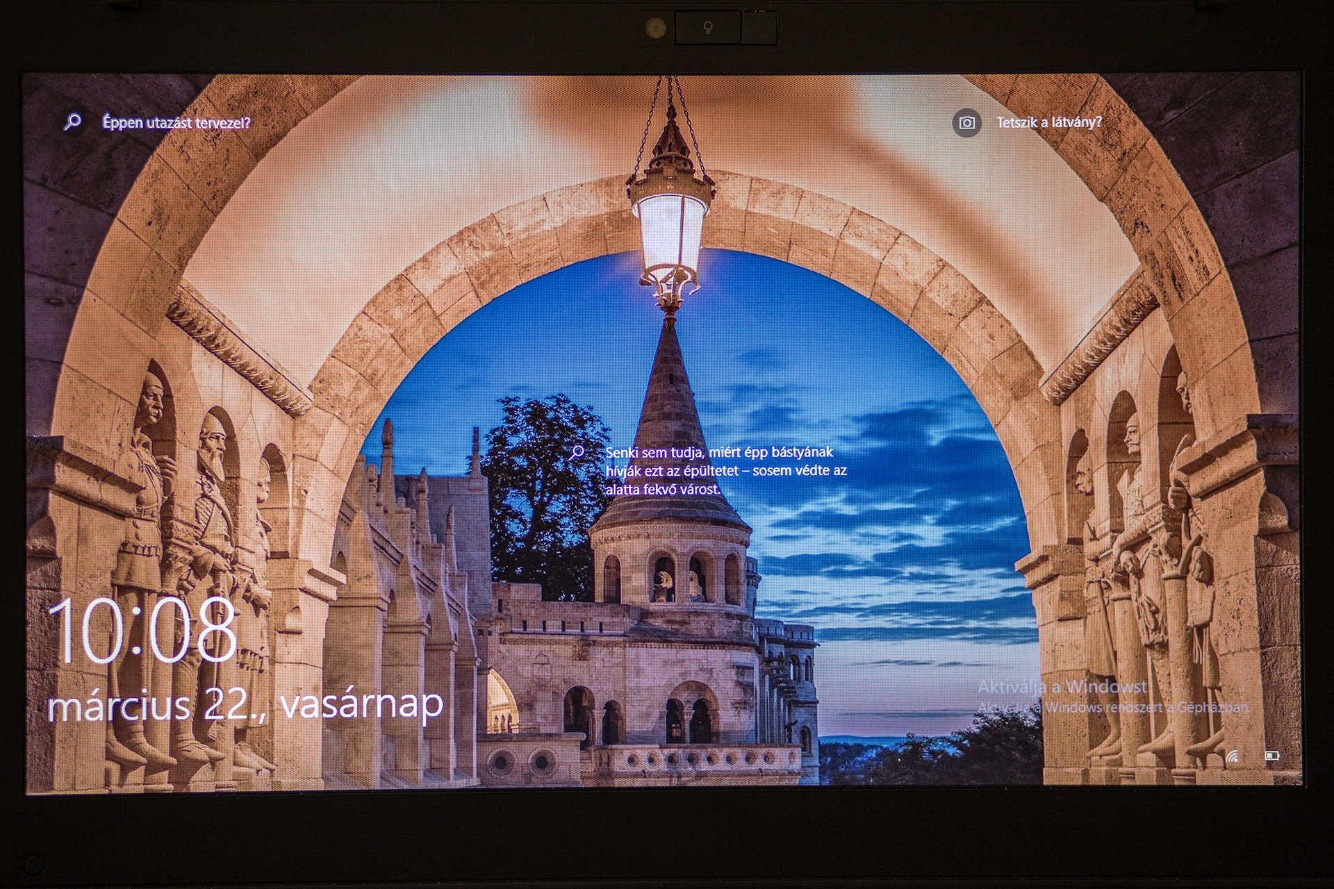 My photo of Fisherman's Bastion on Windows 10 login screen