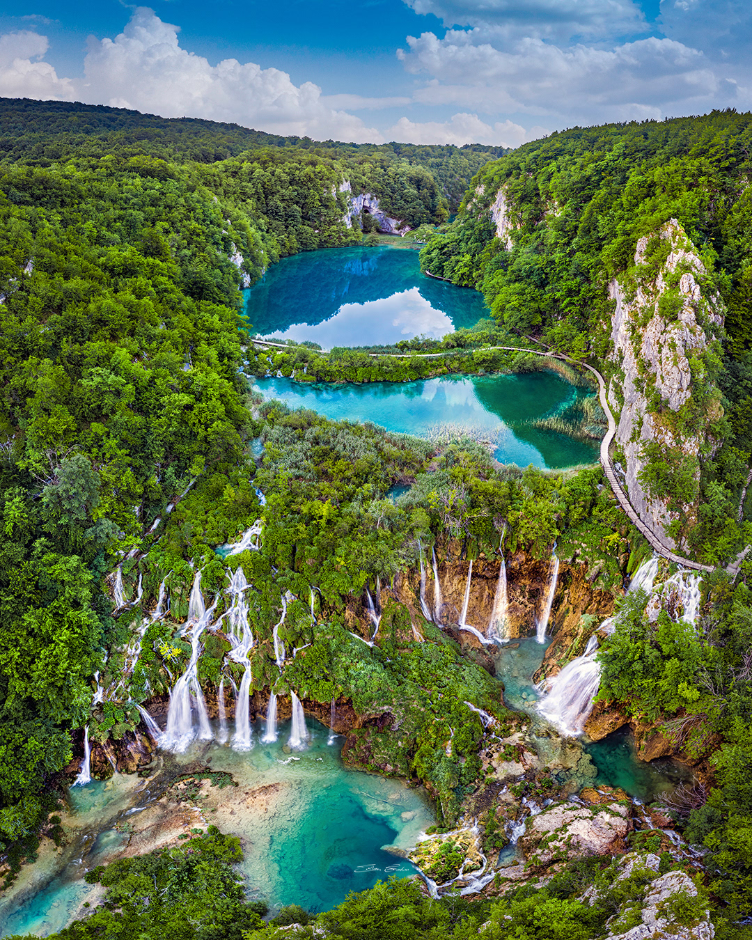 Plitvice Lakes from above