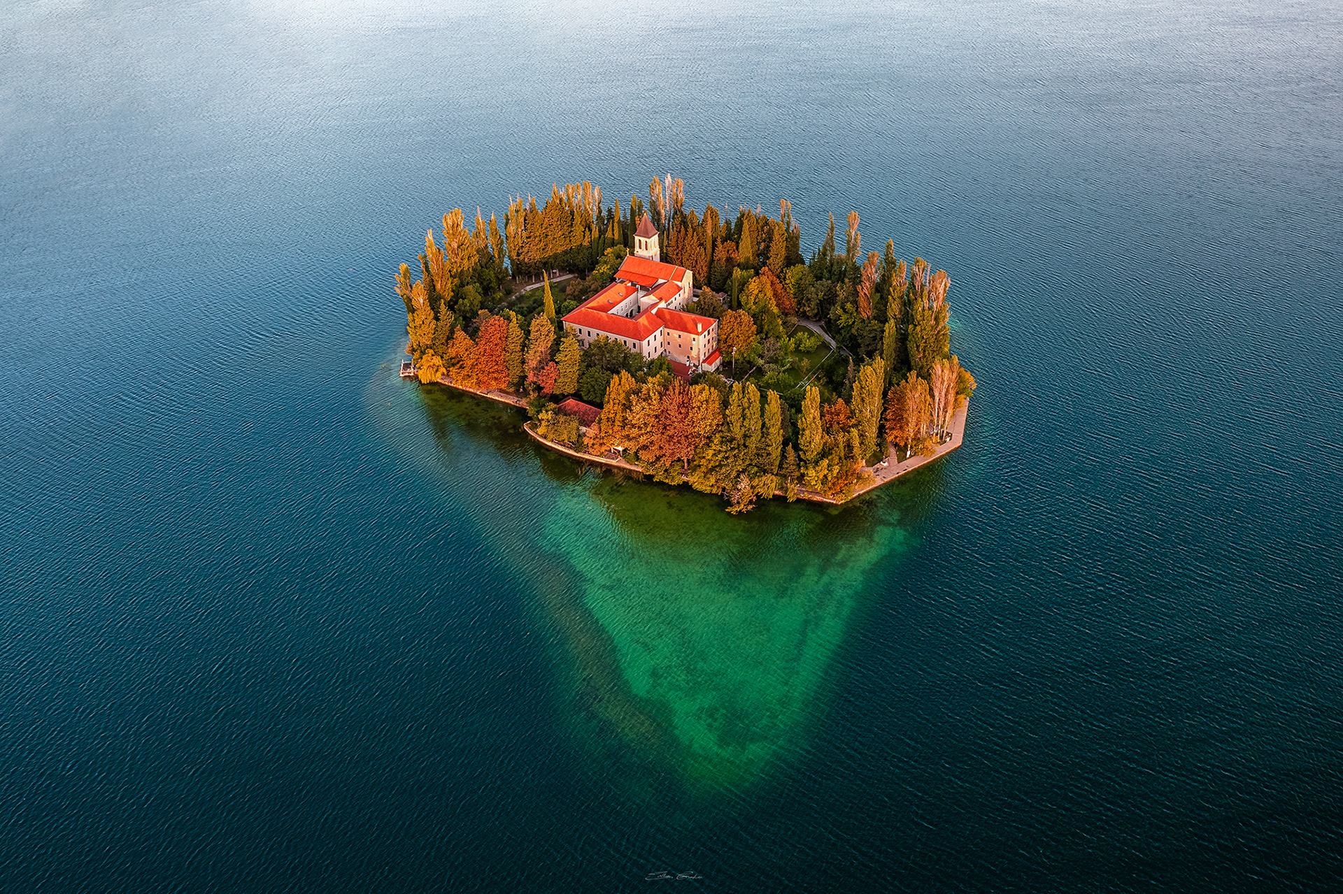Island of Visovac with the Roman Catholic Visovac Monastery