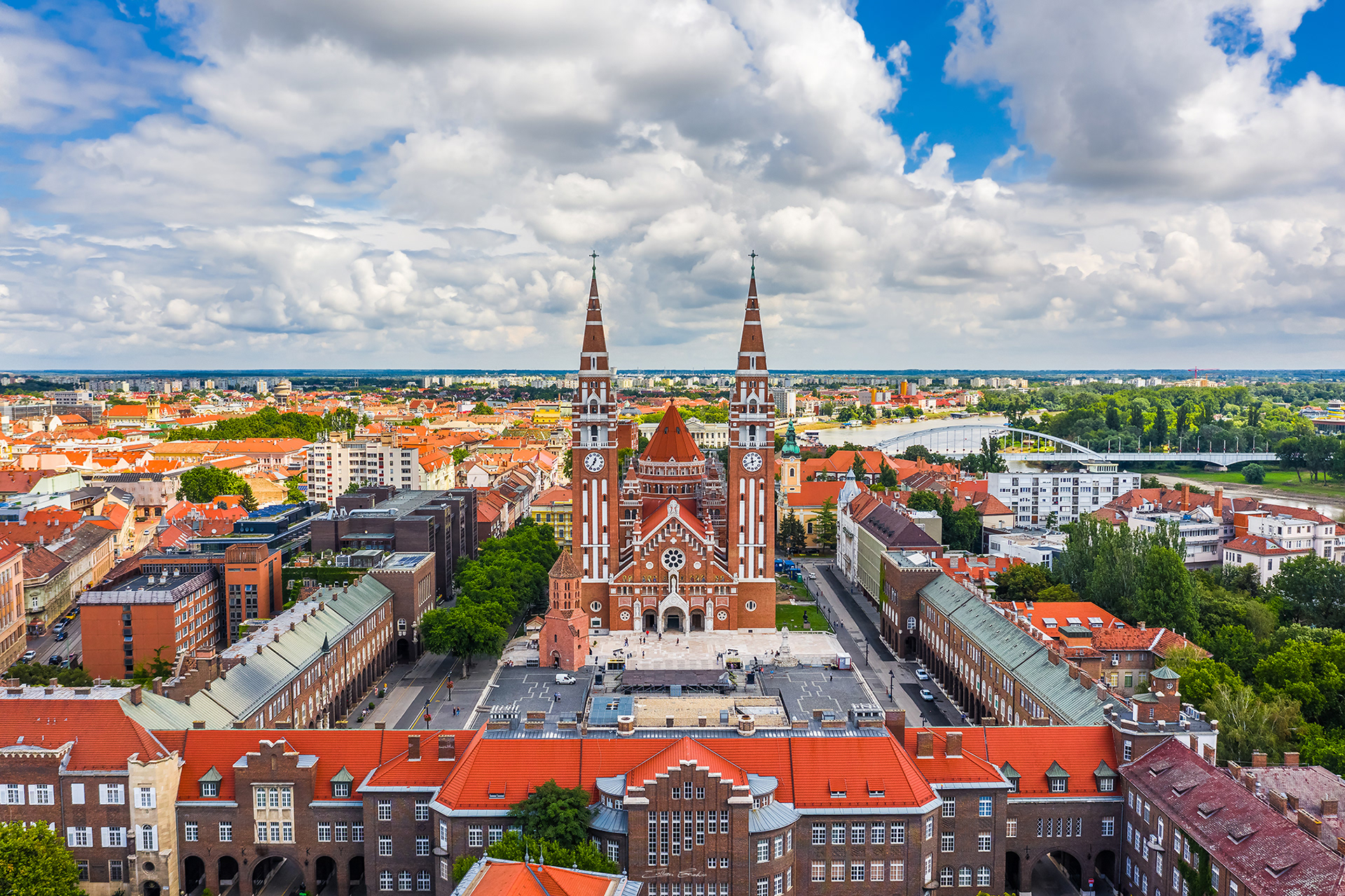 Aerial view of Szeged Cathedral / Szegedi dóm